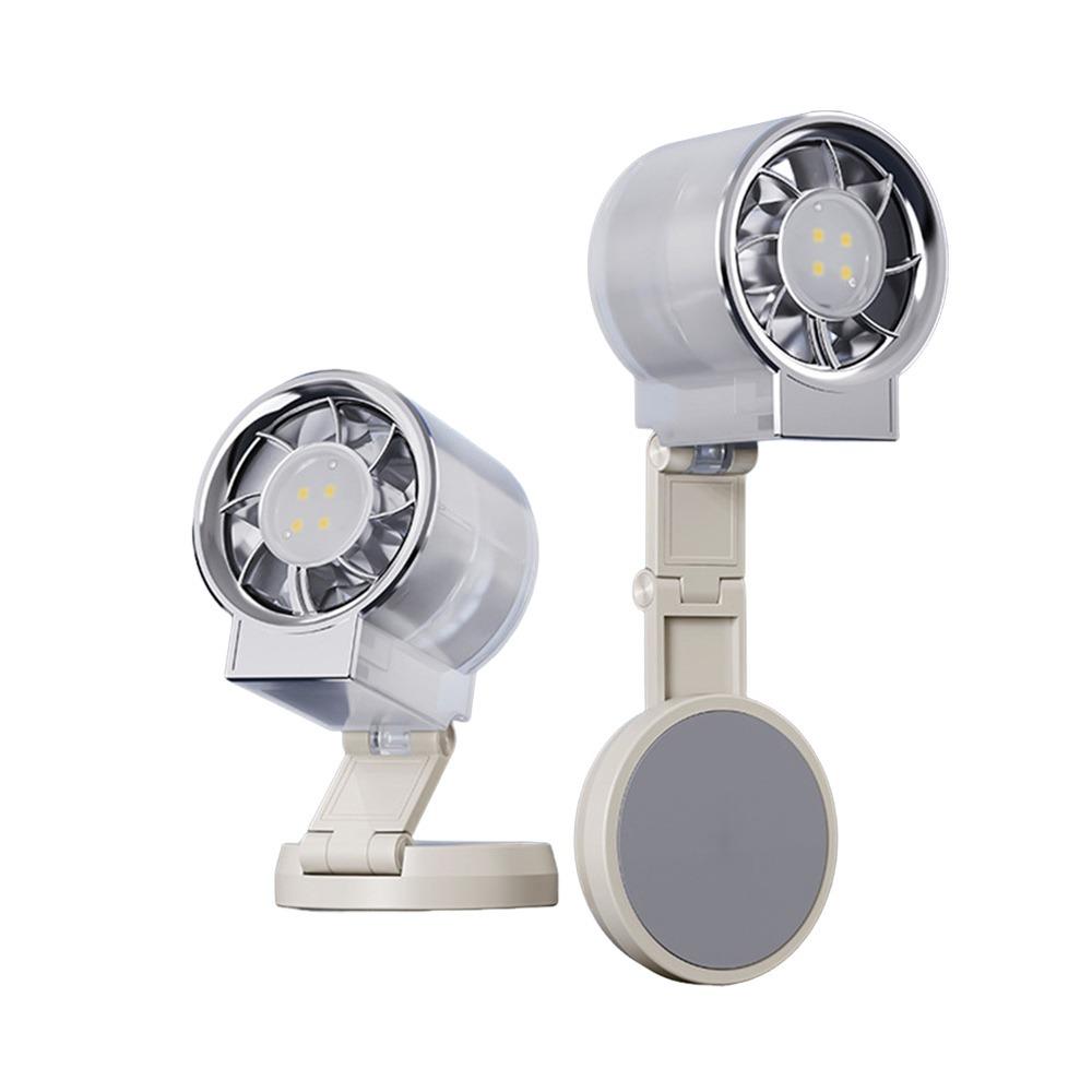 

Three-speed Turbo Silent Fans Long Battery Cooling Essential Fan New Handheld Cooling Folding Fan бежевий