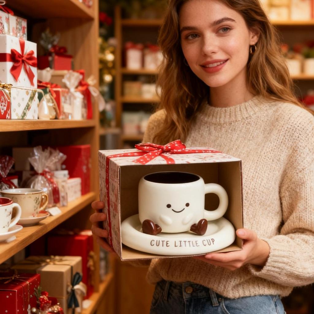 250ml 3D Fuß Keramiktasse mit Untertasse Cartoon Fuß Kaffeetasse Hitzebeständiger Trinkbecher für Tee Milch Kalte Heiße Getränke