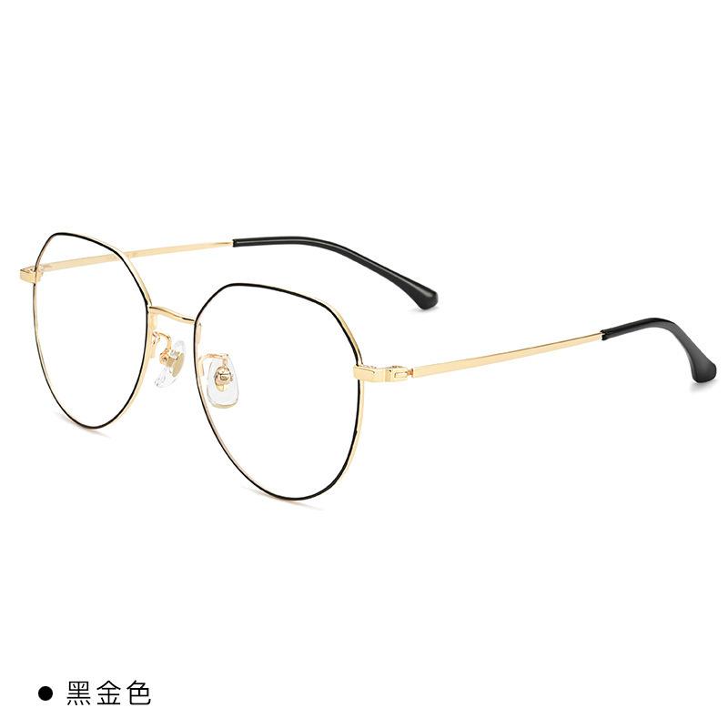 Ultra-Light Retro Glasses Frame For Women Can Be Equipped With Degree Trendy Round Frame Big Face Glasses Frame For Men 89180