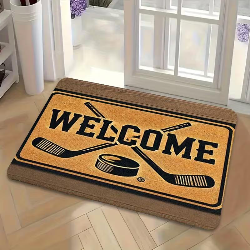 Ice Hockey Themed Anti Slip Mats Are Living Rooms Bedrooms Game Rooms and Dormitory Decoration Designs Room Decoration Carpets