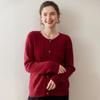 Round Neck Twisted Pattern Cashmere Cardigan for Women - Autumn/Winter Long-Sleeve Versatile Warm Sweater
