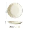 Wuhe Underglaze Bone Porcelain 10-inch Milk White Deep Dinner Plate