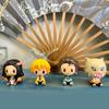 4PCS/Set Anime Demon Slayer Nezuko Tanjirou Zenitsu Inosuke Mini Figurine Kawaii Action Figure PVC Model Collectible Doll Toy