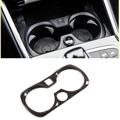 Carbon Fiber ABS For BMW 3 Series G20 G28 + Cup Holder Decoration Frame Trim Accessories