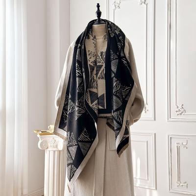 Elegant Double Sided Printed Pashmina Scarf From New Ultra Soft Warm With Fringe Indispensable For Winter