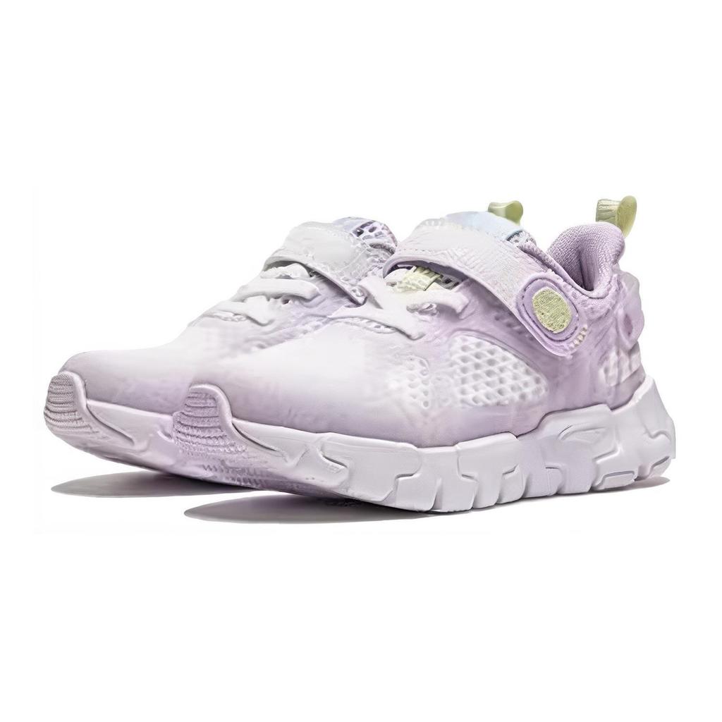 Li Ning Comfortable Simple Non-Slip Wear-Resistant Casual Shoes Kids Sneakers Purple White YKAU028-6