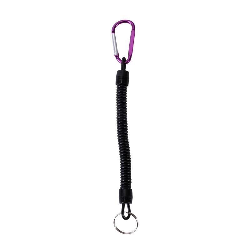 Heavy Duty Retractable Fishing Anti-lost Rope Telescopic Spring with Carabiner for Kayak Angling Outdoor Sports