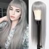 Best-selling 26-inch synthetic wig for long straight hair for cosplay, Halloween everyday wig, high-temperature hairpiece