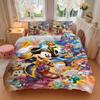 3pcs Mickey and Minnie Halloween Night Theme Bedding Set, Including 1 Quilt Cover and 2 Pillow Shams