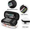 Pen Case 300D Polyester High Capacity Easy Open Zipper with Mesh Divider Pen Holders and Large Main Compartment for Everyday Study