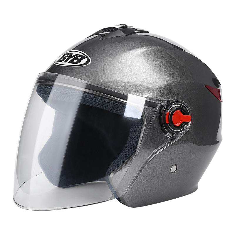 High Quality New DOT Certified ABS Half Face Motorcycle Helmet with Dual Visor and XL Size