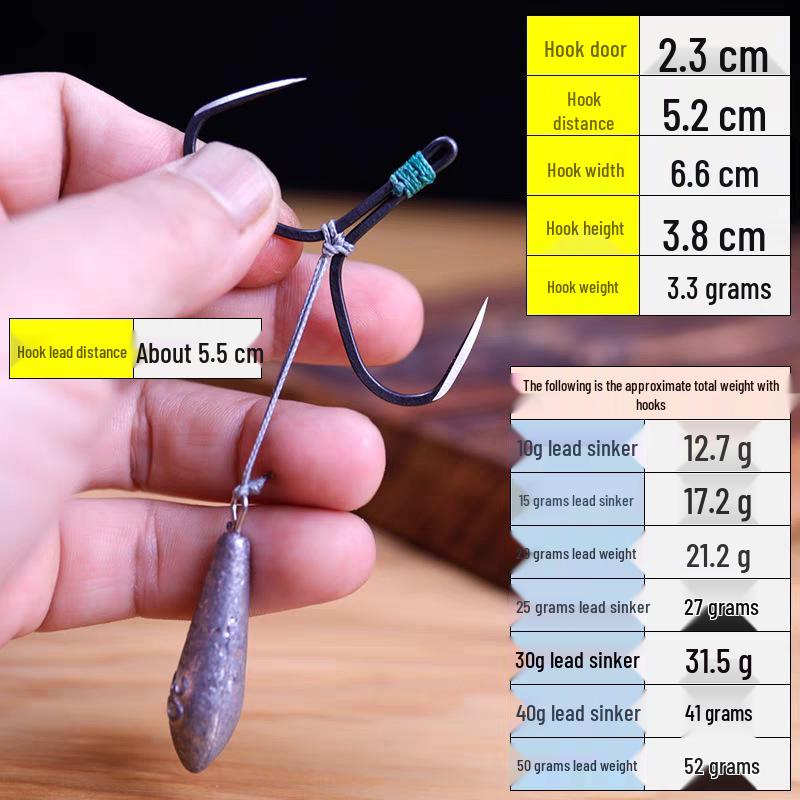

Lure Rod Anchor for Fishing with Scale Scraper, Butterfly Hook, Anti-Snagging Set for Silver Carp, Bighead, Grass Carp. Default