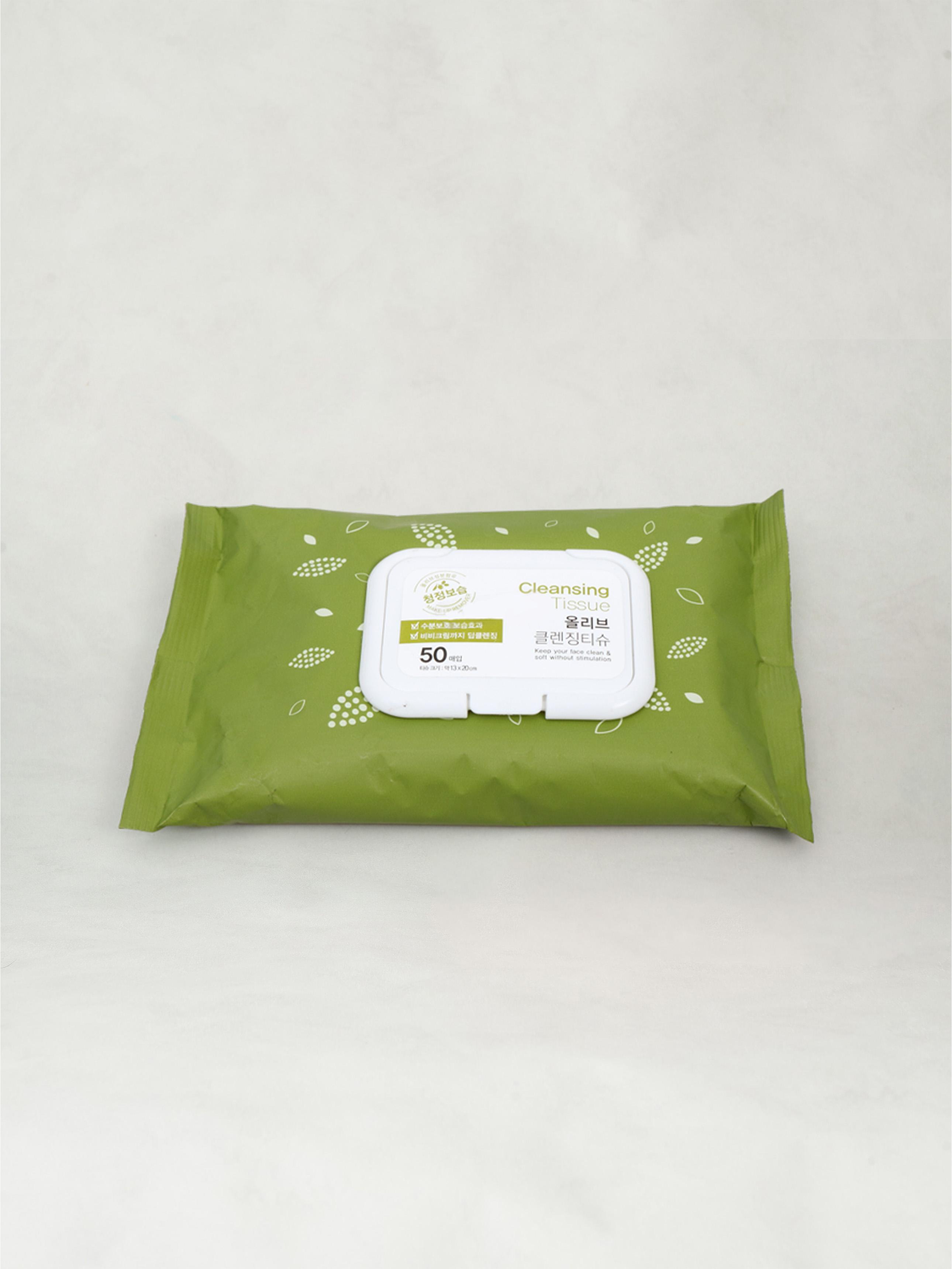 Olive Cleansing Wipes 50 Sheets 1ea