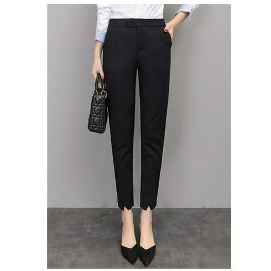 Women's Professional Elastic Straight-Leg Trousers for Office and Hotel Wear