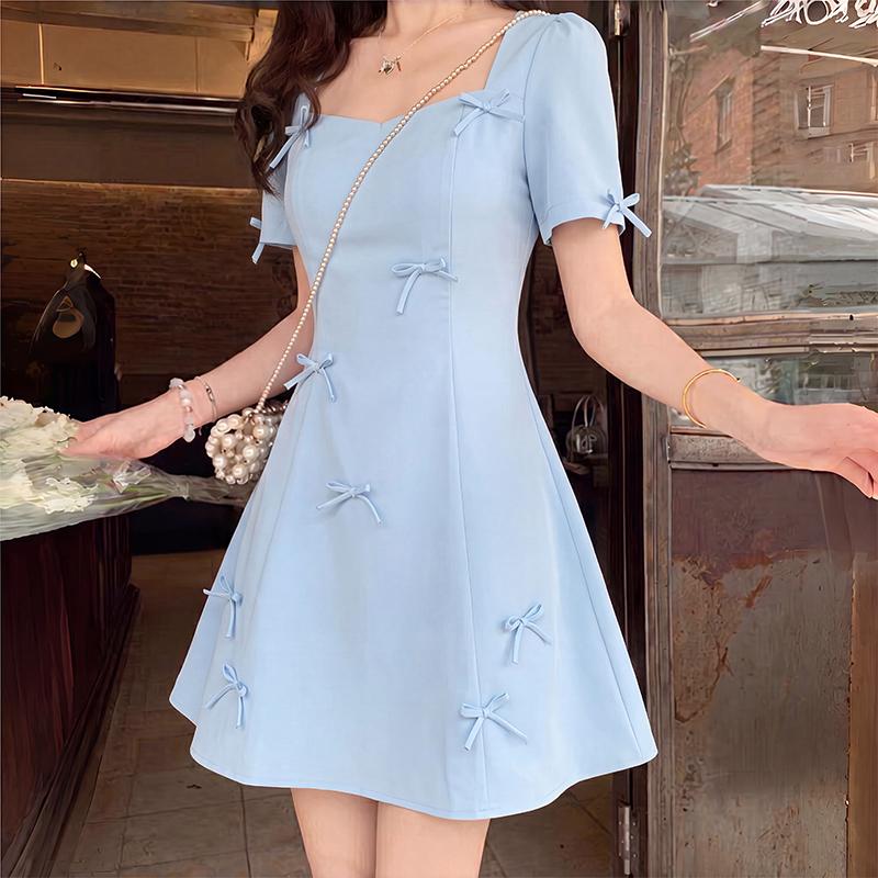 ZANZEA Women Elegant Boat Neck Casual Short Sleeve A-Line Dress M