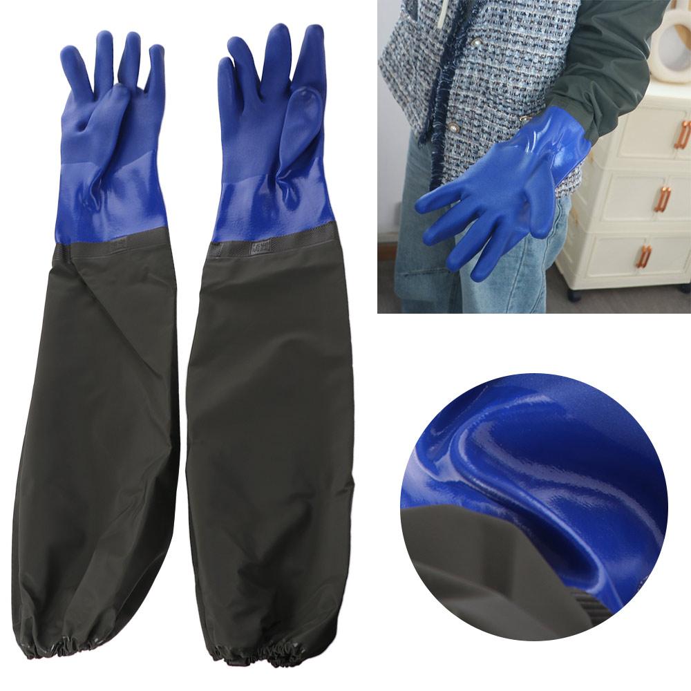 1 Pair Reusable Labor Protection Waterproof Gloves Chemical Resistant Work Safe Gloves  Kitchen
