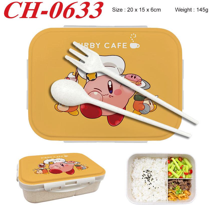 Anime Cartoon Kirby Printed Wheat Straw Lunch Box