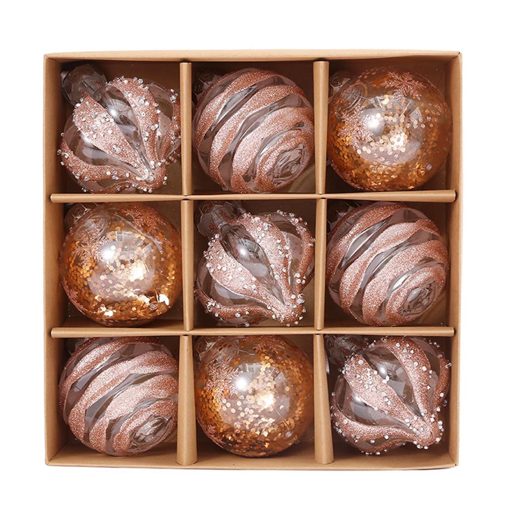 Hög Kvalitet Ny Praktisk För Semester Bröllopsfest Julkulor Trädgårdsdekoration 8cm Möhippa Fest