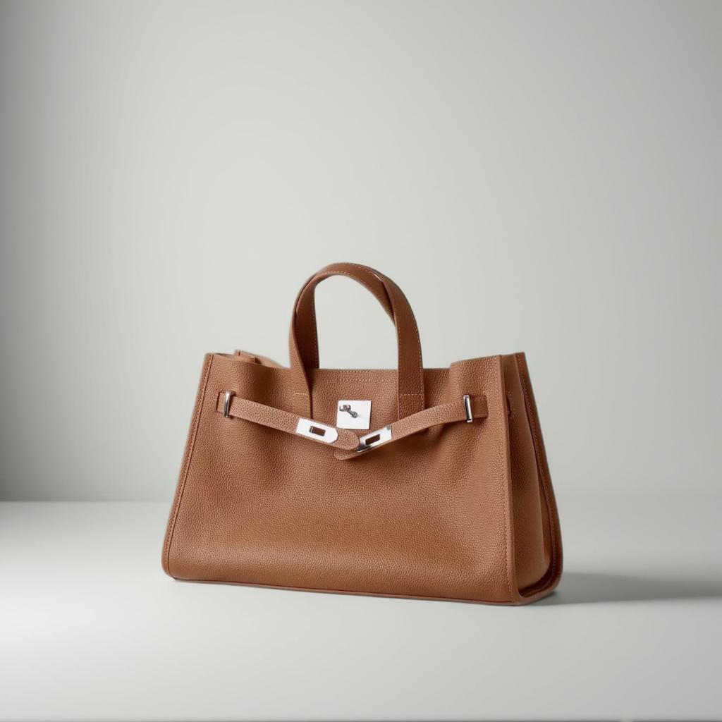 Horizontal Large First-layer TOGO Soft Cowhide Tote Bag Portable Shoulder Bag Women's Medieval Bag Large Capacity