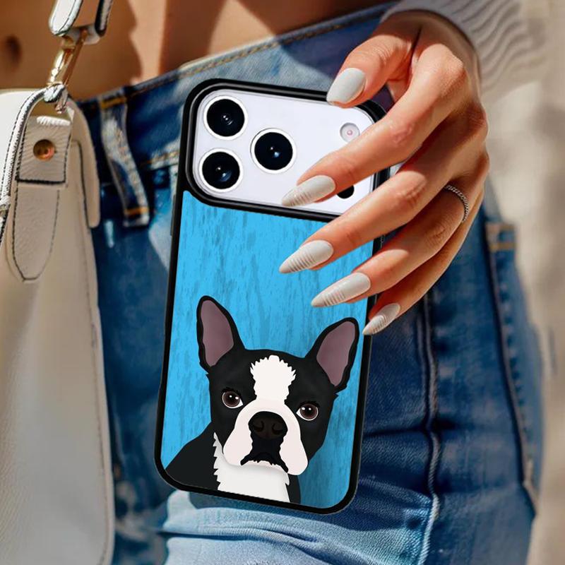 Boston Terrier Dog Phone Case For iPhone 17 Air 14 15 13 12 Max Cover For Apple 14 15 16 16e 11 Pro Max Plus Coque