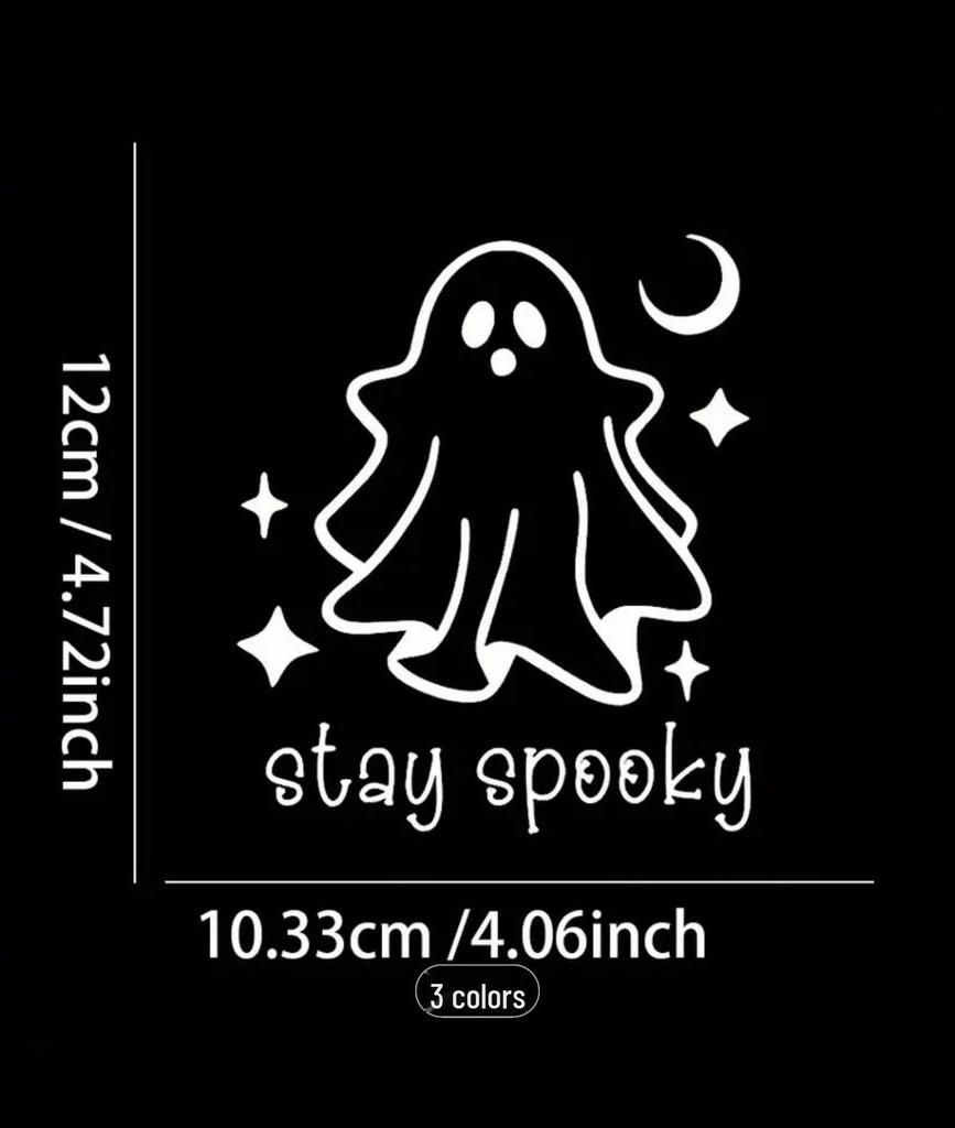 Cross-Border Halloween 'Don't Fear the Ghost' Vinyl Sticker for Cars & Laptops