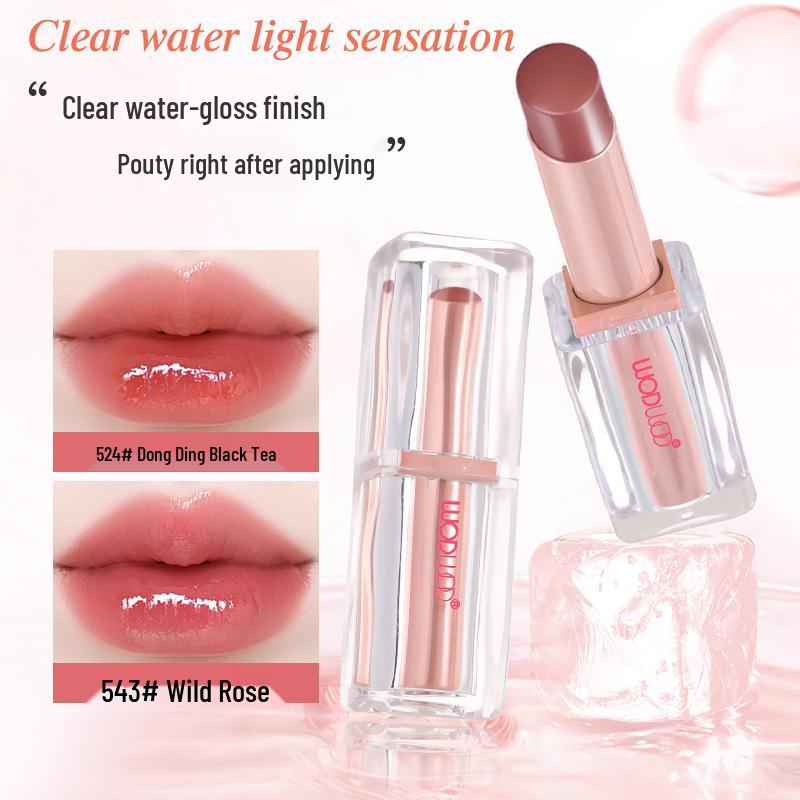 WODWOD Crystal Jelly Lipstick: Long-lasting, Glossy, Natural Plump Lips with Whitening Effect