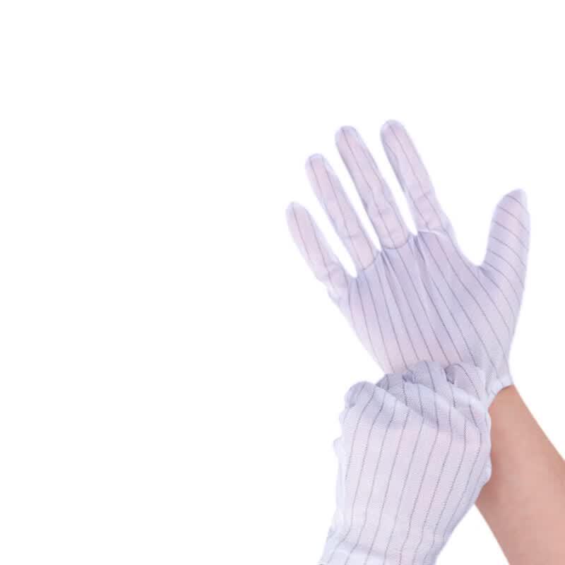 Hu anJie Thin Striped PU Work Gloves белый