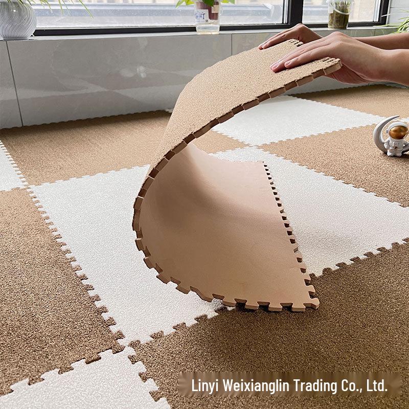 Large Fluffy Carpet Foam Floor Mat for Children's Bedroom, Bedside, and Bay Window – Customizable Size