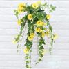 Home Wall Garland Fake Silk Morning Glory Artificial Flower Vine Hanging Plant
