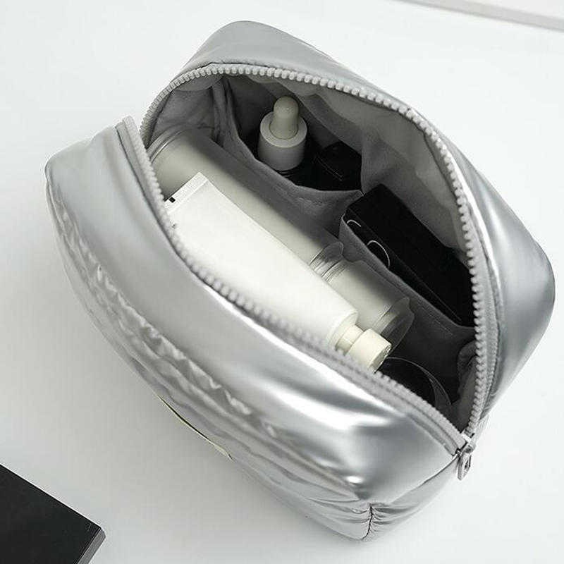 Make Up Bag Large Capacity Waterproof Makeup Handbag Travel Cosmetic Toiletry Storage Pouch Elegant Ladies Square Zipper Bag