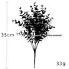 7-Branch Eucalyptus Halloween Decoration: Outdoor Potted Plastic Plant Ornament