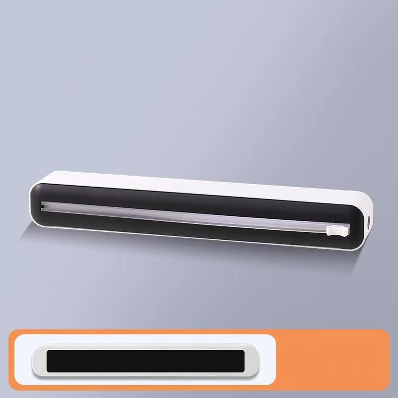 Food Film Dispenser Magnetic Plastic Wrap Dispenser with Cutter Storage Box Aluminum Foil Stretch Film Cutter Storage Holder