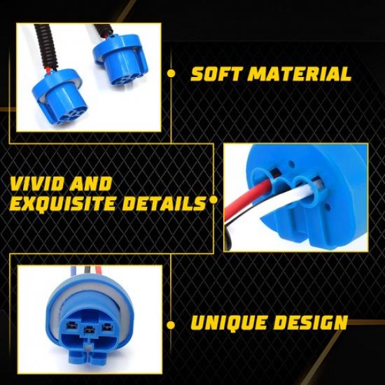 Extension Wire Pigtail 9007 P Female Head Bulb HB5 Socket Harness Light