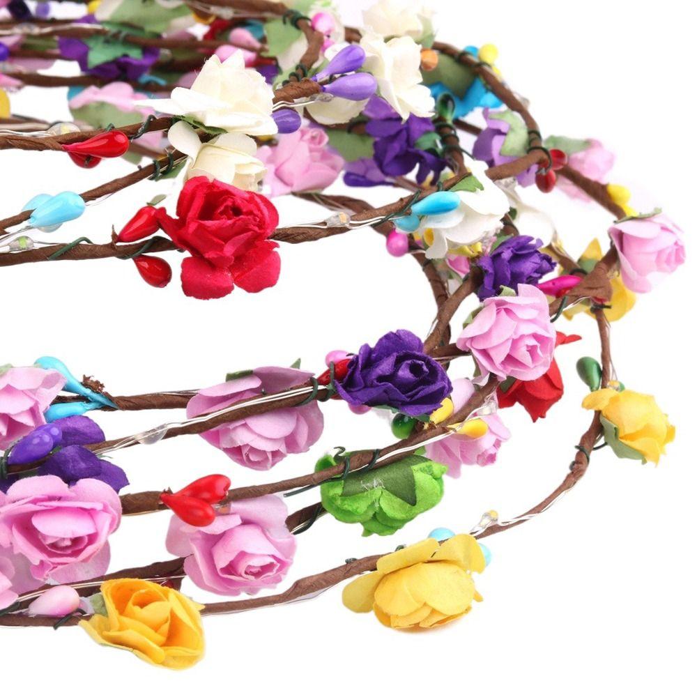 Birthday Party Hairband LED Light Glowing Wreath Wreath Headband Beach Headband Flower Crowns