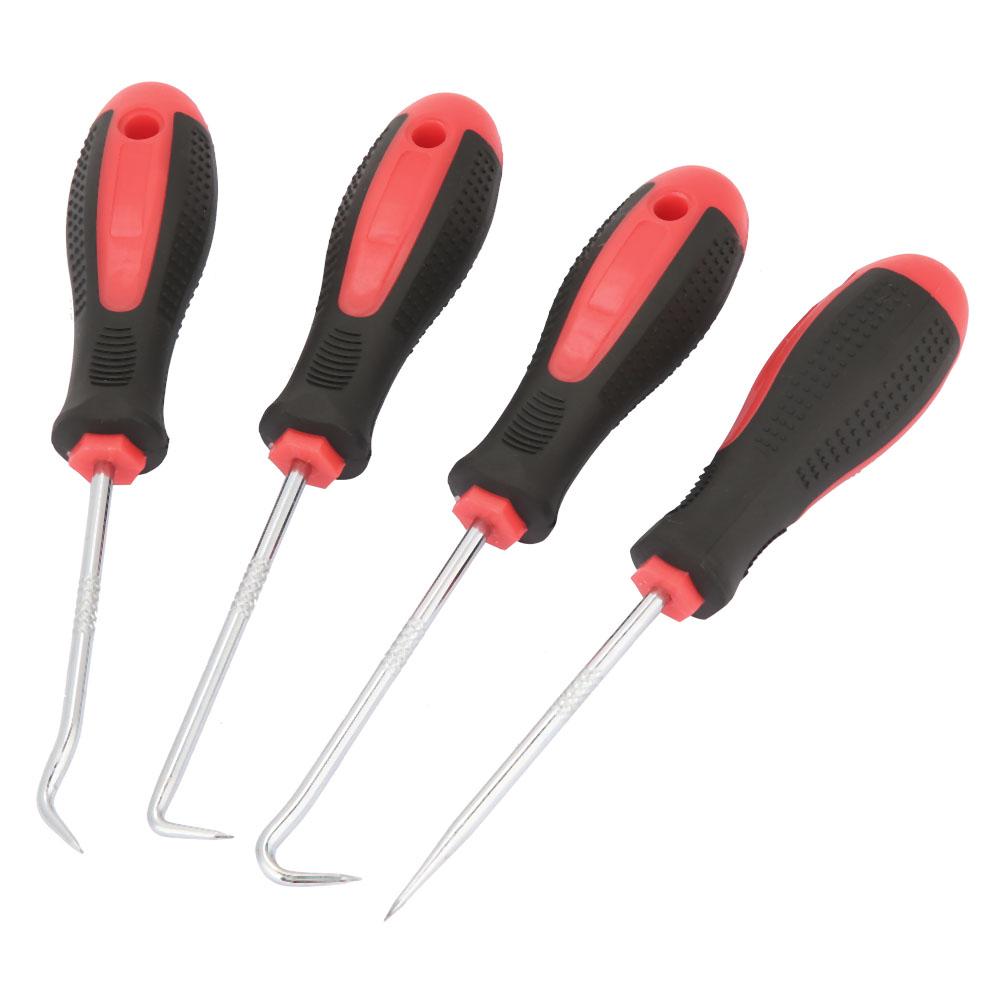 4pcs Long Car Pick and Hook Set Oil Seal Remover Tools for Seal Gasket Hoses O Ring