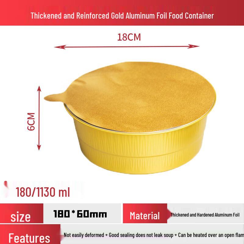 Lionsearch Aluminum Foil Food Container with Lid