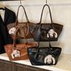 Autumn/Winter New High Quality Single Shoulder Bag Large Capacity Commuting Handbag Fashionable Versatile Tote Bag PU Leather