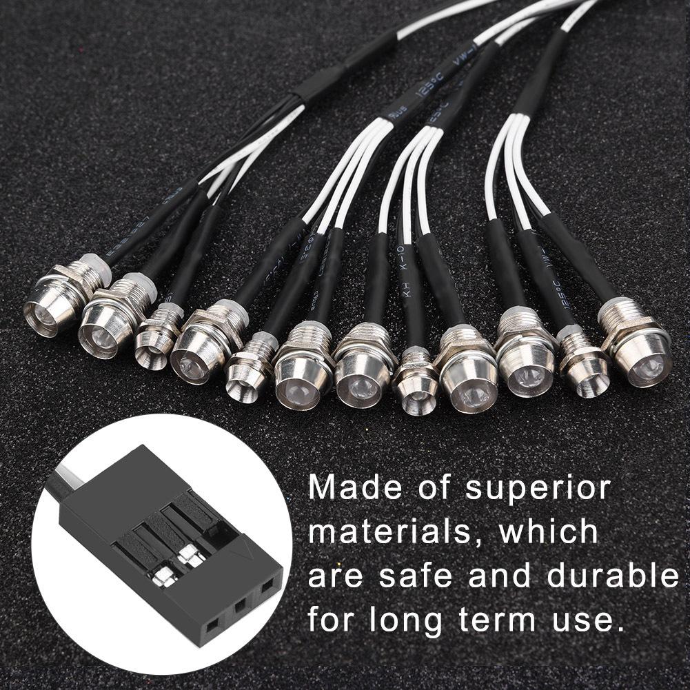 12PCS 5mm3mm Headlights and Taillights LED Lights RC Model Drift Car Accessory