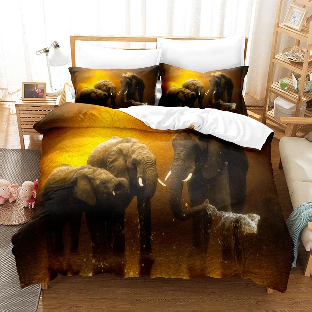 Elephant Bedding Set Winter Duvet Cover Sets Kids,twin Full Queen King Bedroom Set Home Textile Housse De Couette Duvet Cover