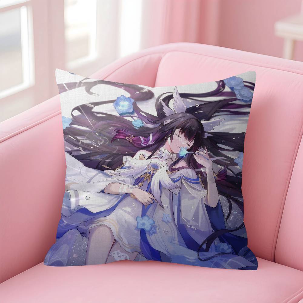 

Game CColumbina Genshin cute Impact Pillow Gift Home Office Decoration Pillow Bedroom Sofa Car Cushion CoverPillow Case 30x30 cm