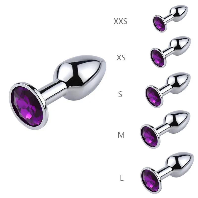 1 buc, dop anal metalic Baza de bijuterii, jucator incepator pana la jucator senior 5 marime, masaj g-point, jucarii sexuale