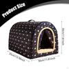 Cat Cave Bed 2 Ways Use Hut Nonslip Bottom Reusable Dog House Pet Tent for Puppy Indoor Outdoor Lawn