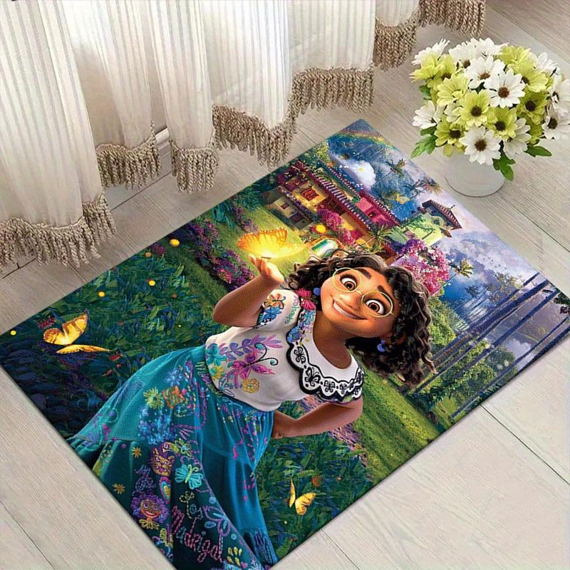 

1pc Encanto Pattern Area Rug Soft Flannel Floor Mat for Living Room,Office,Bedroom and Carpet,Sofa Coffee Table Floor Mat 60cm by 90cm