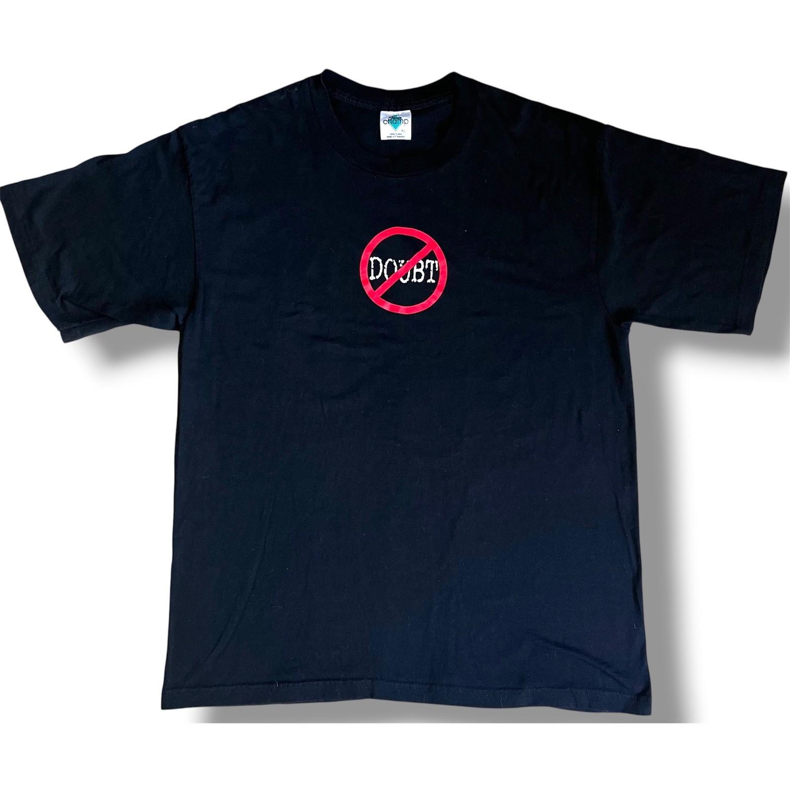Vtg Tour Champ No Doubt Cross Graphic Tee Black Mens XL Short Sleeve Band Tee Unisex T-Shirt XXL