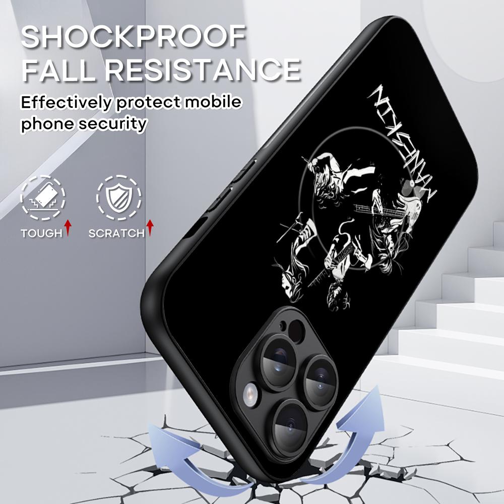 ManeS-skinS Hip Hop Design Phone Case For iPhone 17 16 15 14 13 12 Plus Pro Max High-end Luxury Magsafe Sheepskin
