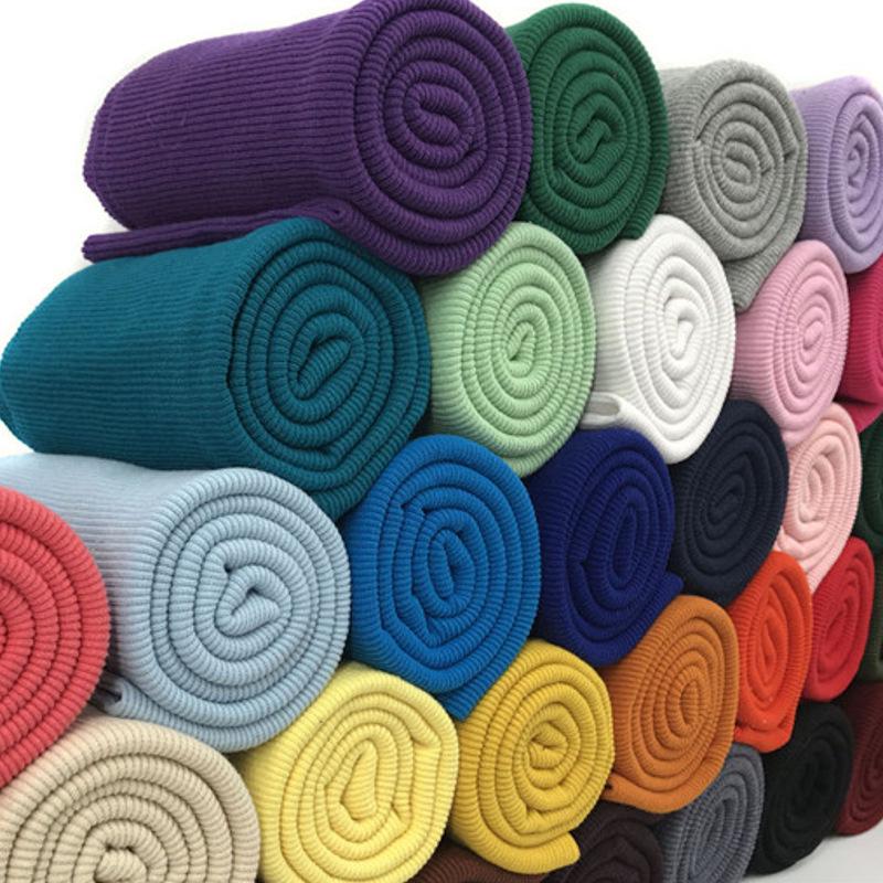 100% Cotton 2x2 Ribbed Fabric for Collars, Cuffs & Hems - Sweatshirt Rib Knit