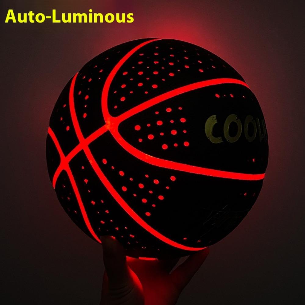 Luminous Basketball No. 7 Fluorescent Basketball Battery LED Reflective Luminous Adult Children's Light Ball Basketball