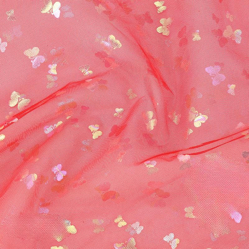 100x150cm Fancy Feather Butterfly Gauze Wedding Dress Shampooy Skirt Gauze Stage Costume Fabric Background Decorative Foil Gauze