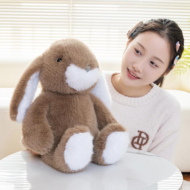 Long-eared Bunny Doll Plush Toy Little White Rabbit Doll Children Accompany Soothing Pillow Rag Doll