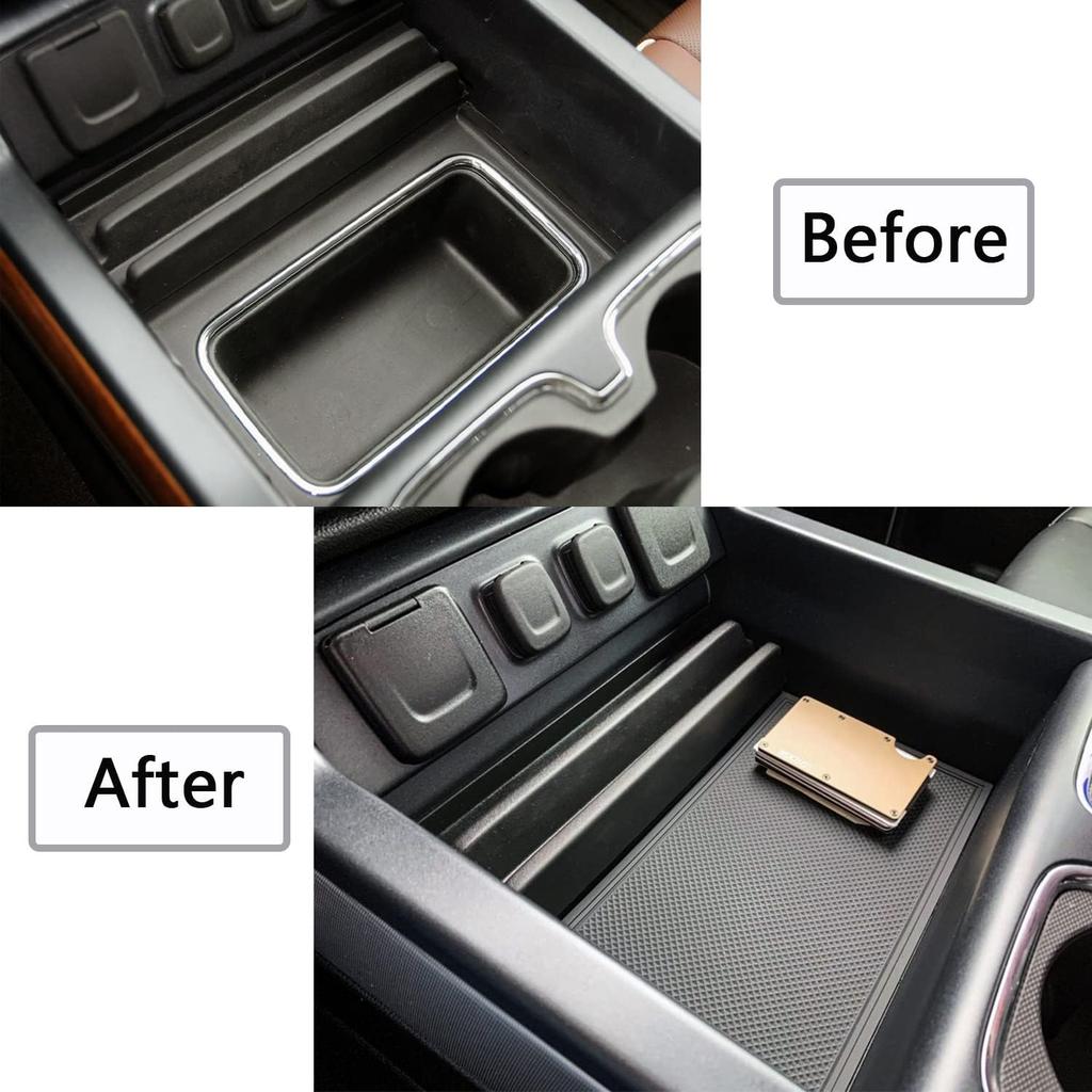 EDBETOS Center Console Secret Compartment Cover Compatible With GMC Sierra 1500/Chevy Silverado 1500 2014-2018, Sierra/Silverado 2500/3500 HD 15-19
